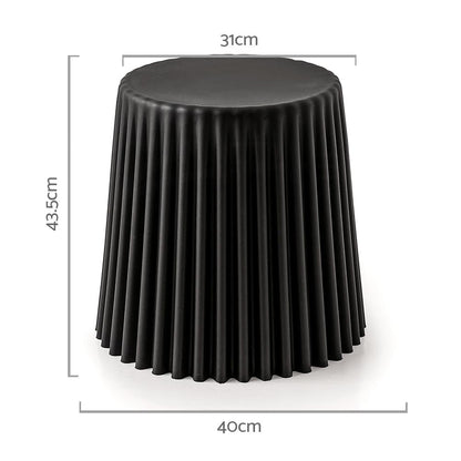 ArtissIn 2x Bar Stools Cupcake Plastic Foot Stool Black - Cosy Abode