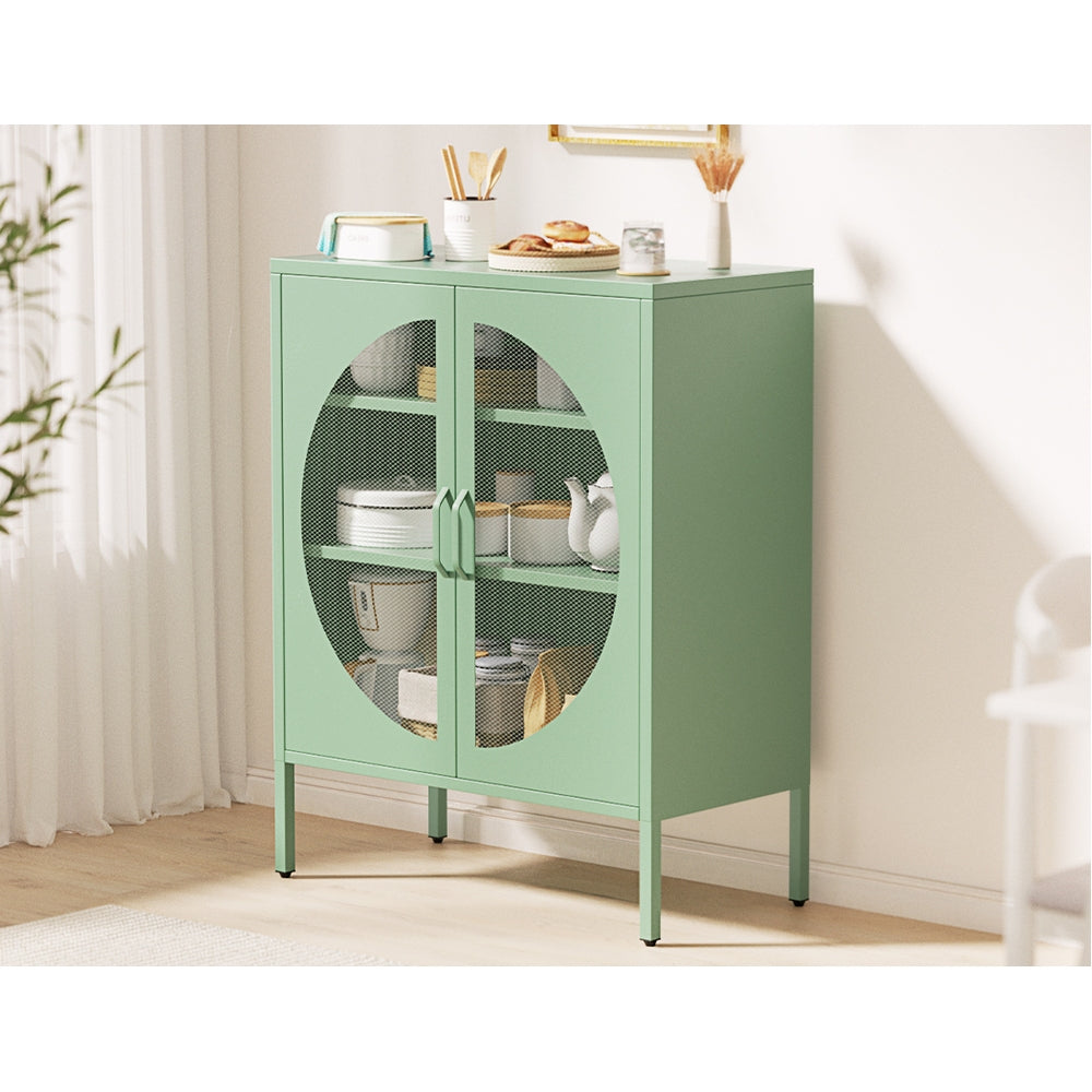 ArtissIn Buffet Sideboard Metal Cabinet - ELSA Green - Cosy Abode