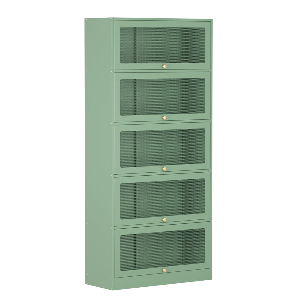 ArtissIn Buffet Sideboard Cupboard Cabinet Storage Mesh Doors Metal Green ELIA - Cosy Abode