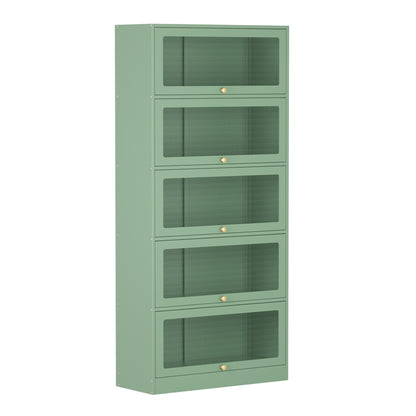 ArtissIn Buffet Sideboard Cupboard Cabinet Storage Mesh Doors Metal Green ELIA - Cosy Abode