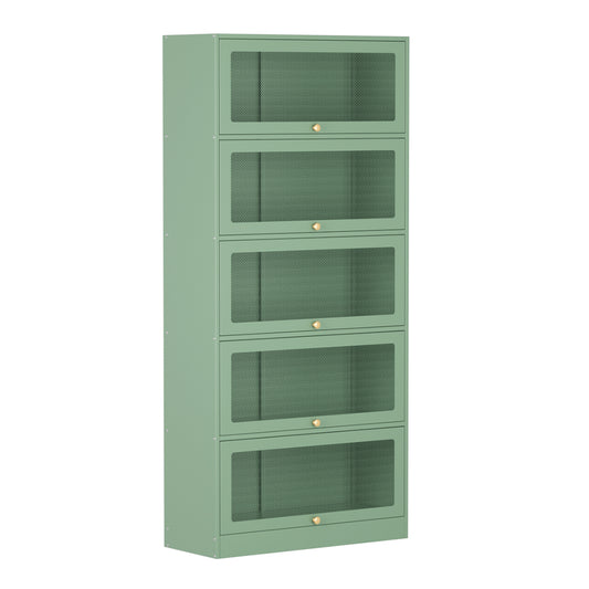 ArtissIn Buffet Sideboard Cupboard Cabinet Storage Mesh Doors Metal Green ELIA - Cosy Abode