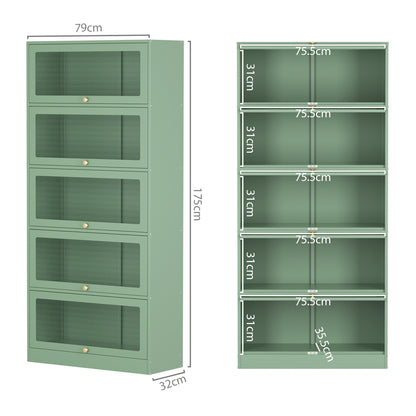 ArtissIn Buffet Sideboard Cupboard Cabinet Storage Mesh Doors Metal Green ELIA - Cosy Abode