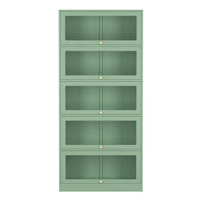 ArtissIn Buffet Sideboard Cupboard Cabinet Storage Mesh Doors Metal Green ELIA - Cosy Abode
