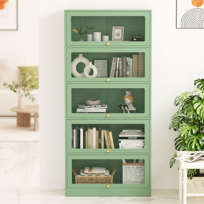 ArtissIn Buffet Sideboard Cupboard Cabinet Storage Mesh Doors Metal Green ELIA - Cosy Abode