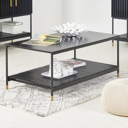 ALCONA Coffee Table In Matte Black - Cosy Abode