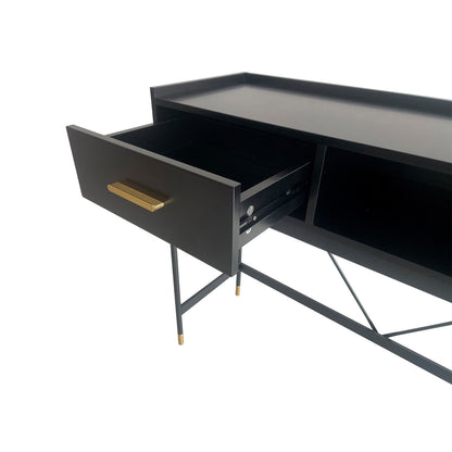 ALCONA Console Table In Matte Black - Cosy Abode