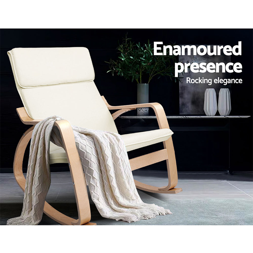 Artiss Rocking Armchair Bentwood Frame Aero - Cosy Abode
