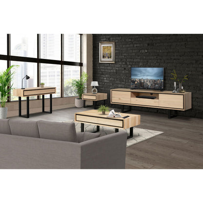 Aconite Console Hallway Entry Table 120cm Solid Messmate Timber Wood - Natural - Cosy Abode