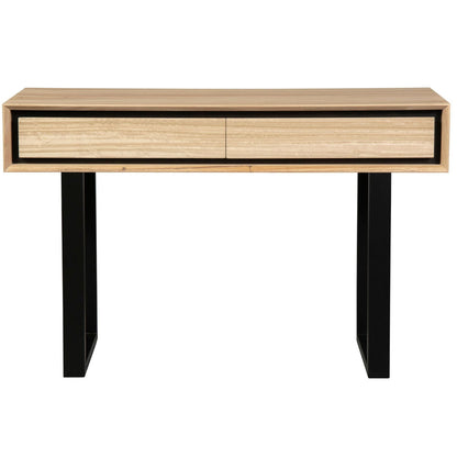 Aconite Console Hallway Entry Table 120cm Solid Messmate Timber Wood - Natural - Cosy Abode