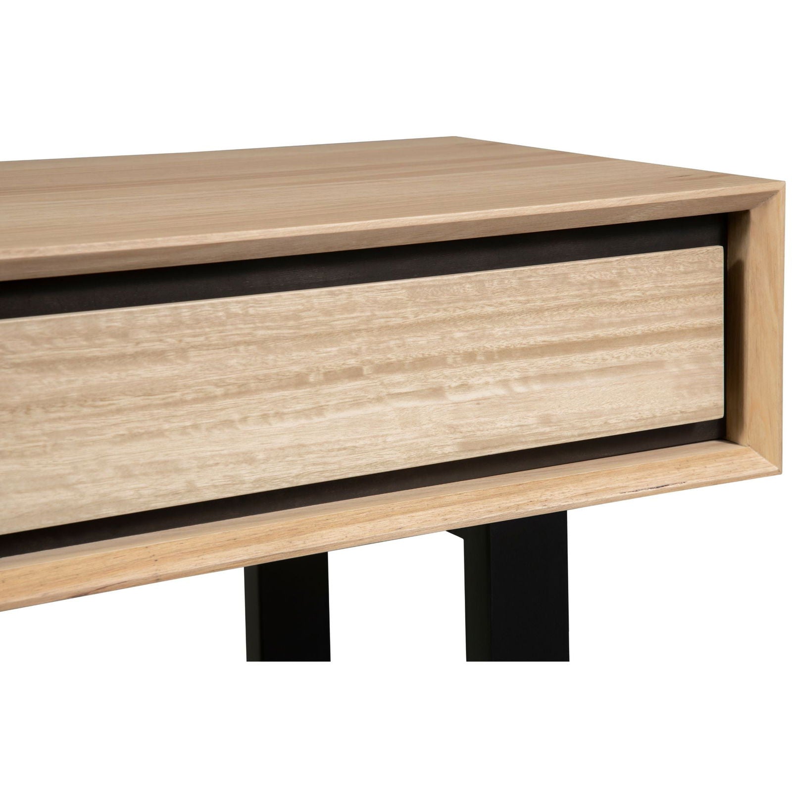 Aconite Console Hallway Entry Table 120cm Solid Messmate Timber Wood - Natural - Cosy Abode