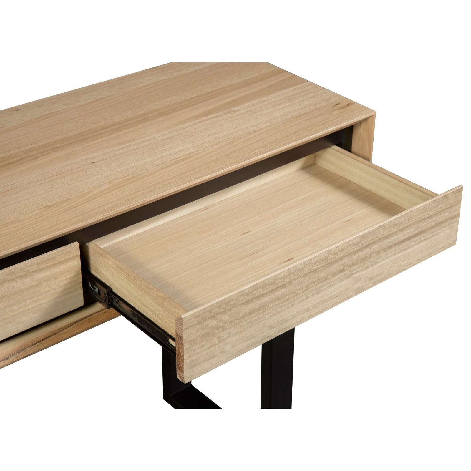 Aconite Console Hallway Entry Table 120cm Solid Messmate Timber Wood - Natural - Cosy Abode