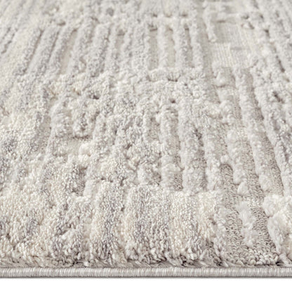 Addie Soft Pile Rug - Light Grey - 200x290 - Cosy Abode