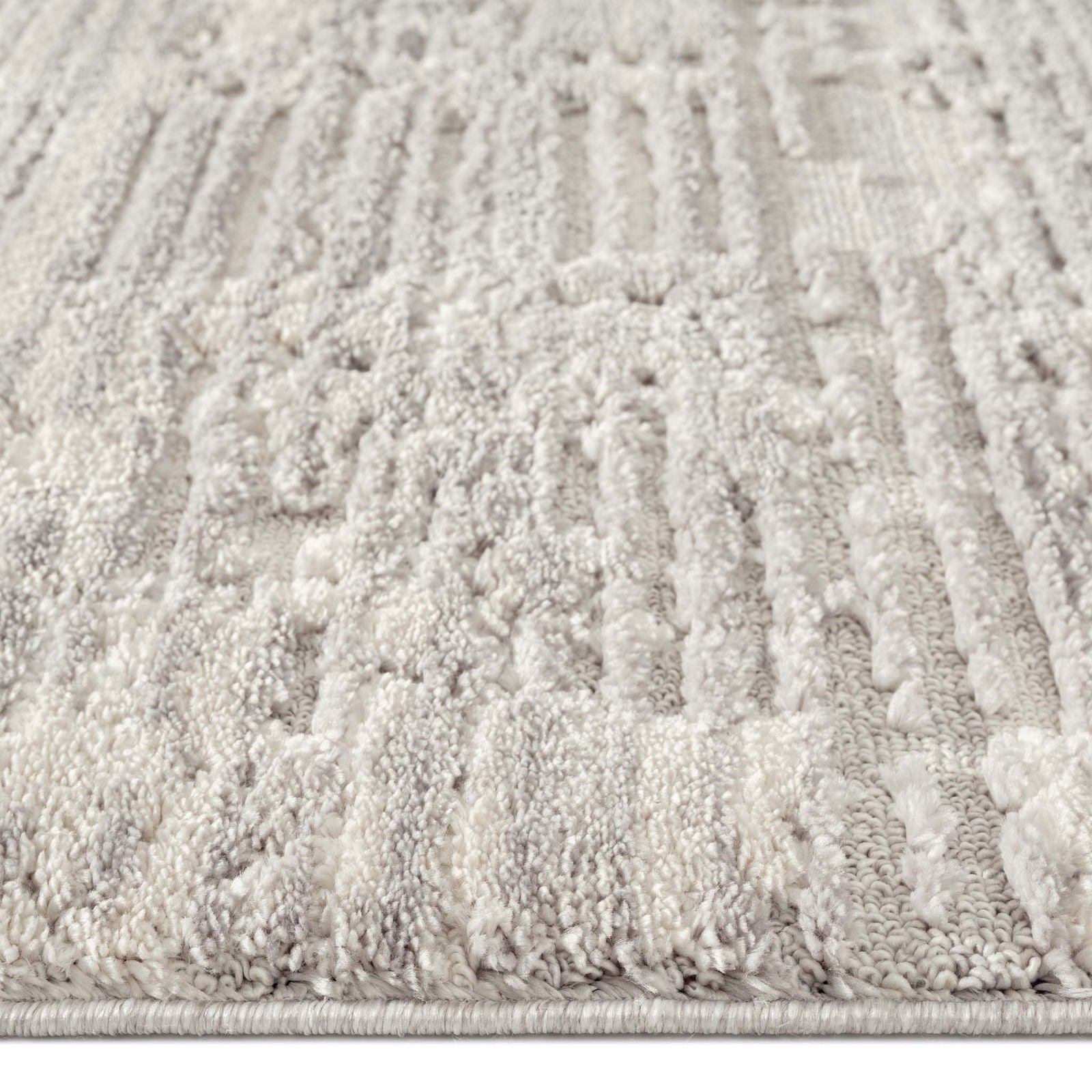 Addie Soft Pile Rug - Light Grey - 80x300 - Cosy Abode