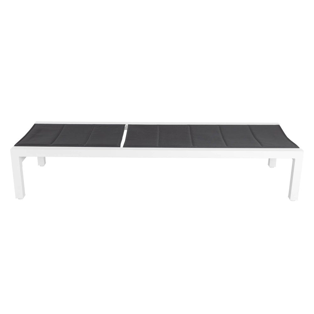 Adjustable Outdoor Sun Lounger in Aluminium White - Cosy Abode