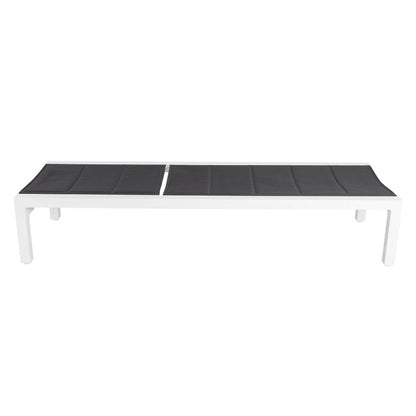 Adjustable Outdoor Sun Lounger in Aluminium White - Cosy Abode