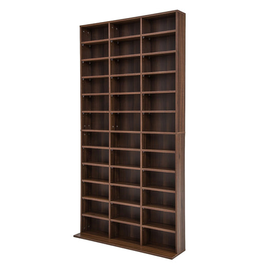 Adjustable Shelves CD DVD Bluray Media Book Storage Cupboard ESPRESSO - Cosy Abode