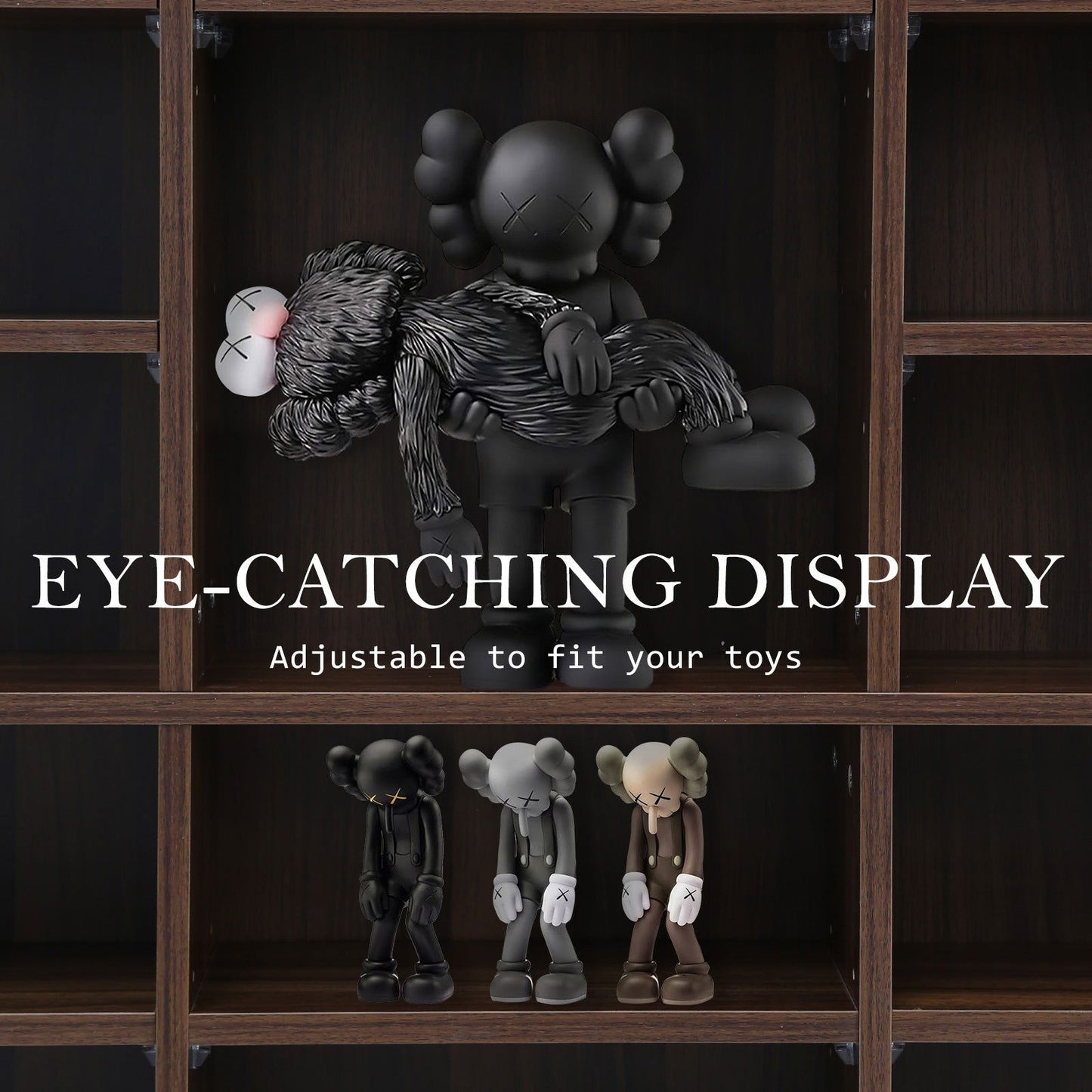 Adjustable Shelves CD DVD Bluray Media Book Storage Cupboard ESPRESSO - Cosy Abode