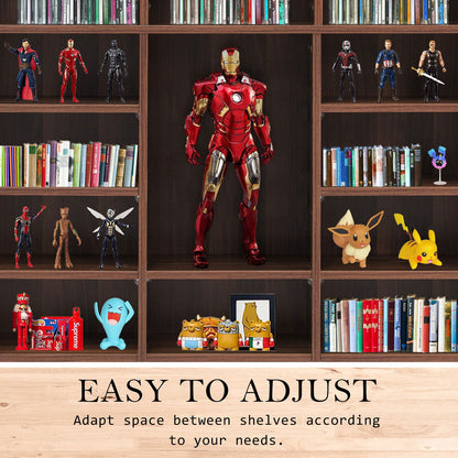 Adjustable Shelves CD DVD Bluray Media Book Storage Cupboard ESPRESSO - Cosy Abode