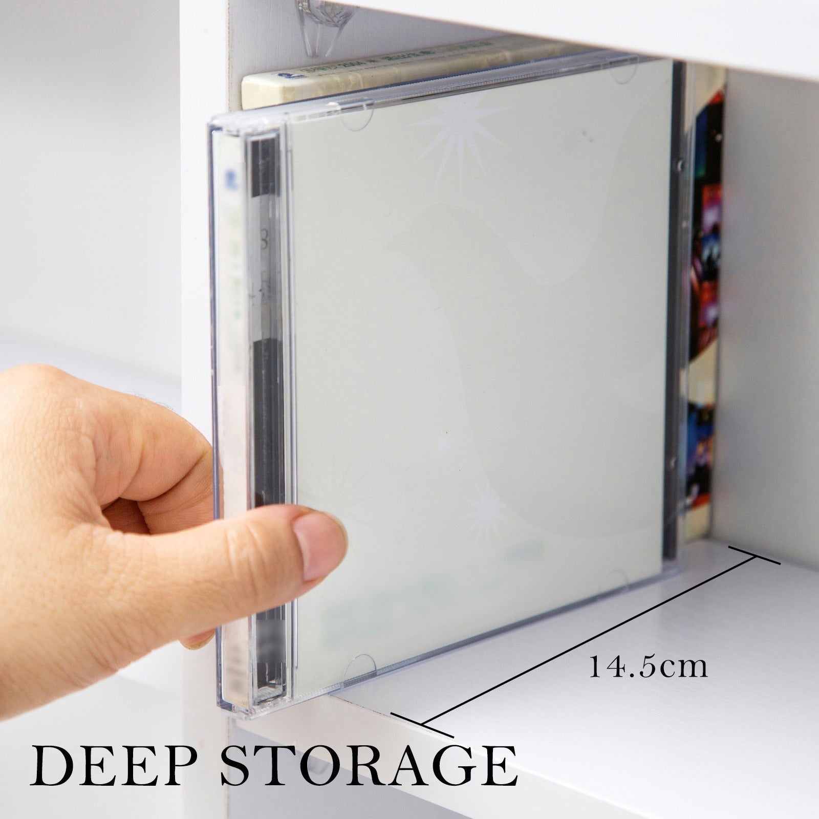 Adjustable Shelves CD DVD Bluray Media Book Storage Cupboard WHITE - Cosy Abode