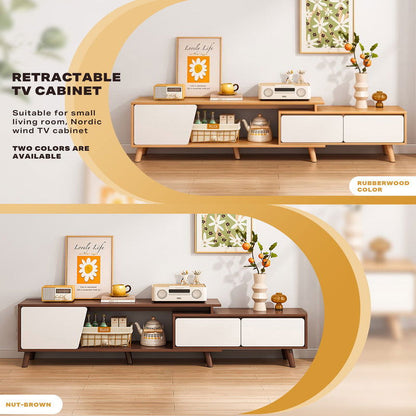 Adjustable TV Stand Entertainment Unit 120-190cm with Storage Drawer Cabinet - Cosy Abode