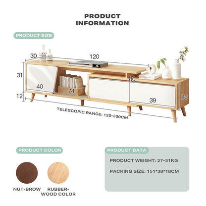 Adjustable TV Stand Entertainment Unit 120-190cm with Storage Drawer Cabinet - Cosy Abode