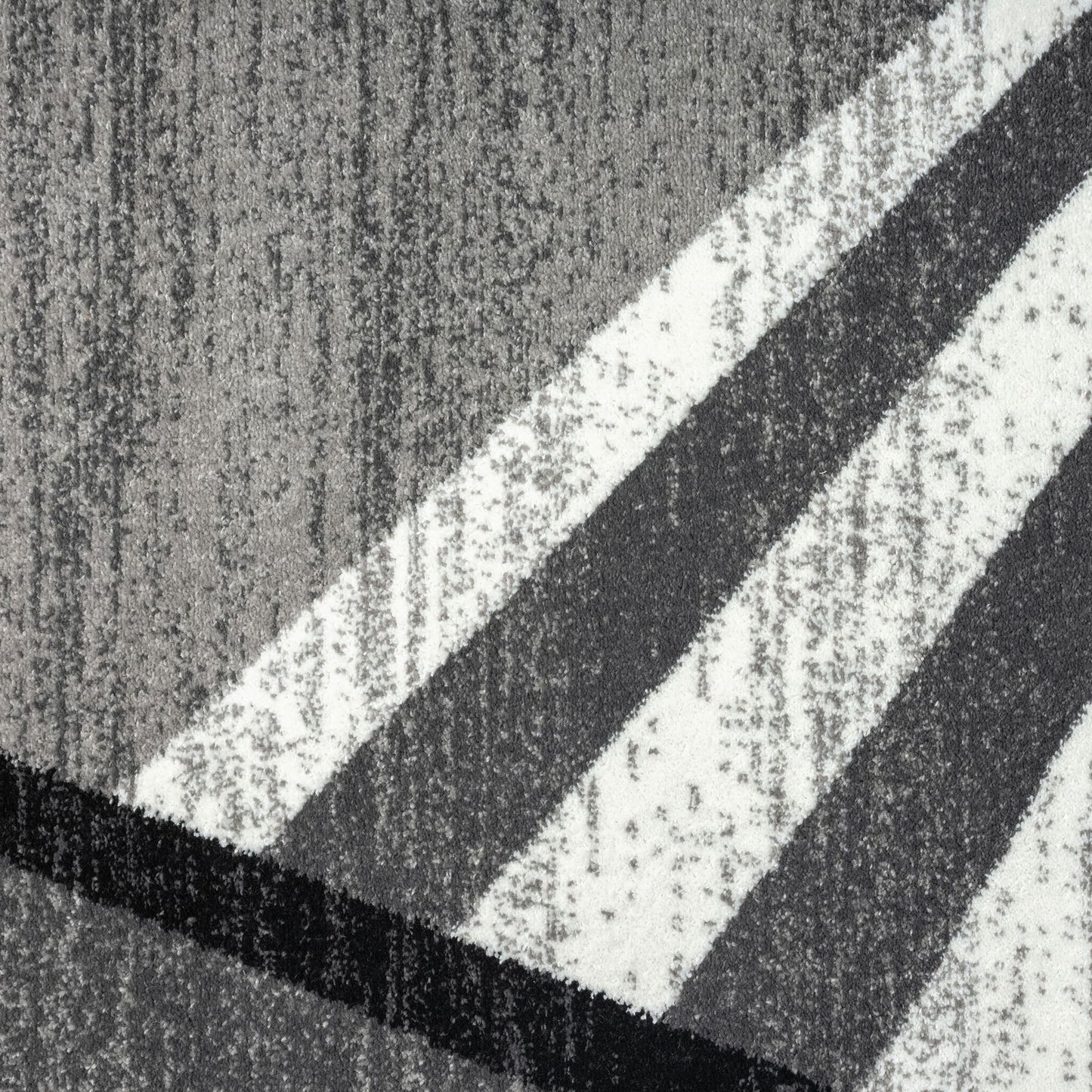 Adore Geometric Textural Rug - Grey - 80x150 - Cosy Abode