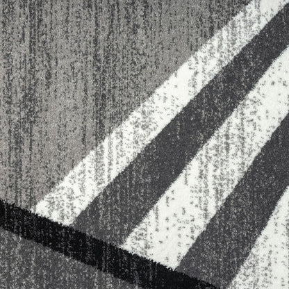 Adore Geometric Textural Rug - Grey - 80x150 - Cosy Abode