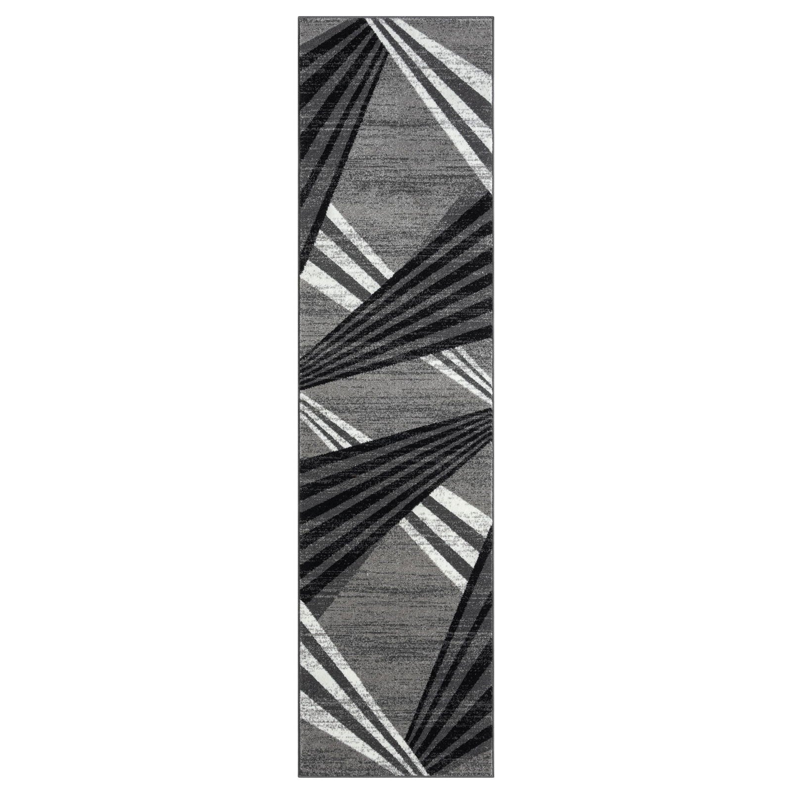 Adore Geometric Textural Rug - Grey - 80x150 - Cosy Abode