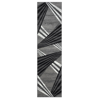 Adore Geometric Textural Rug - Grey - 80x150 - Cosy Abode