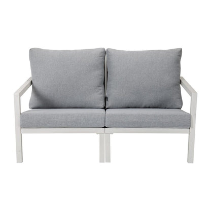Aidan Garden Furniture Set in White — 5 pieces - Cosy Abode