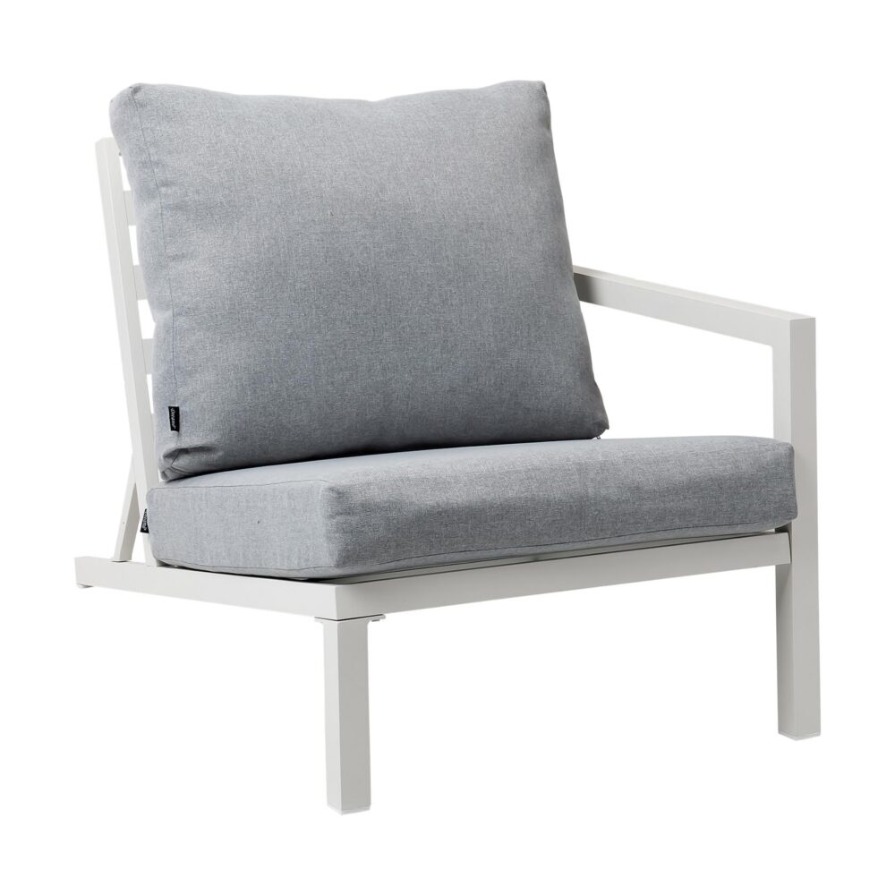 Aidan Garden Furniture Set in White — 5 pieces - Cosy Abode