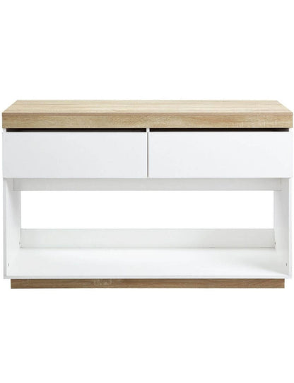 Aiden Coastal White Oak Hallway Table - Cosy Abode