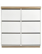 Aiden Coastal White Oak Large Shoe Cabinet - Cosy Abode