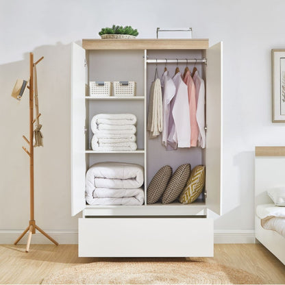 Aiden Contemporary White Oak Wardrobe - Cosy Abode