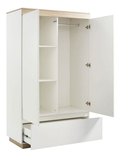 Aiden Contemporary White Oak Wardrobe - Cosy Abode
