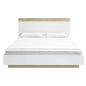 Aiden Industrial Contemporary White Oak Bed Frame King Size - Cosy Abode