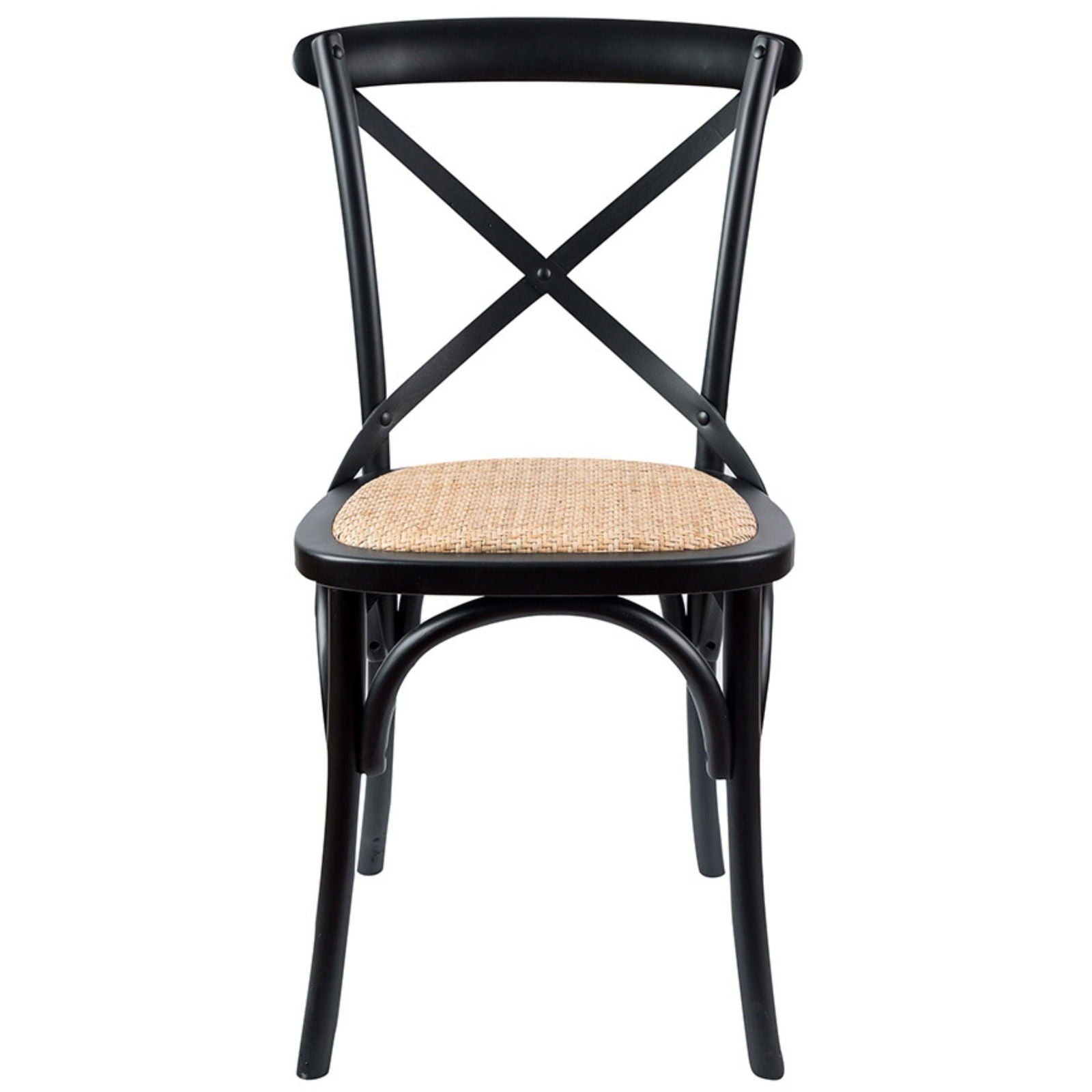 Aksa 9pc Dining Set 210-310cm Extension Timber Table 8 Black Cross Back Chair - Cosy Abode