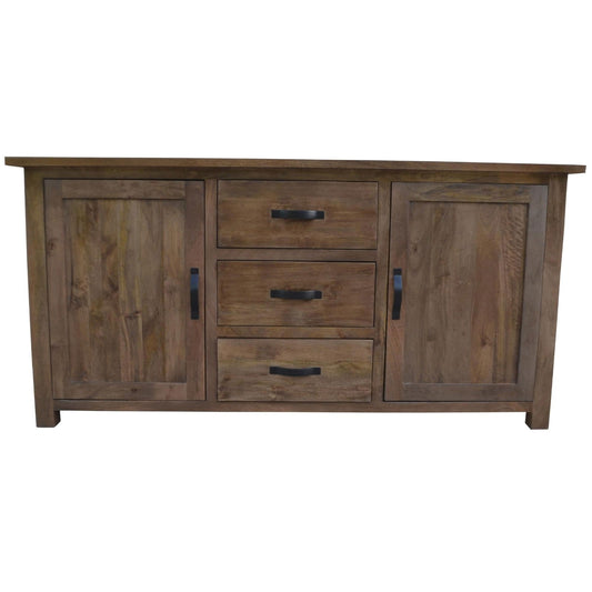 Aksa Buffet Table 175cm 2 Door 3 Drawer Solid Mango Timber Wood - Cosy Abode