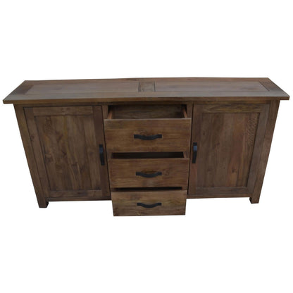 Aksa Buffet Table 175cm 2 Door 3 Drawer Solid Mango Timber Wood - Cosy Abode