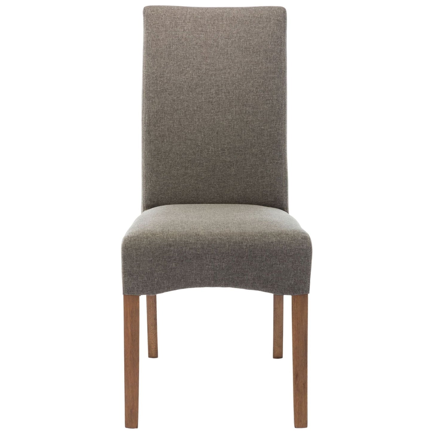 Aksa Fabric Upholstered Dining Chair Set of 8 Solid Pine Wood Furniture - Grey - Cosy Abode