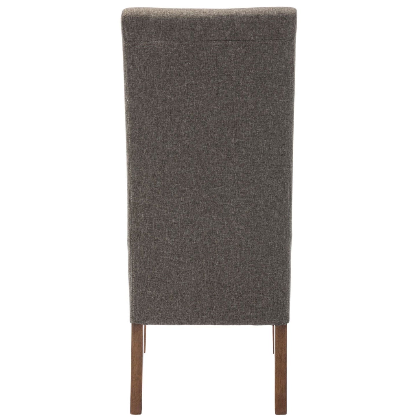 Aksa Fabric Upholstered Dining Chair Set of 8 Solid Pine Wood Furniture - Grey - Cosy Abode
