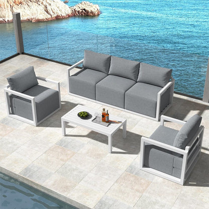 Alfresco 5-Seater Deep-Seated Patio Set – Charcoal Grey - Cosy Abode