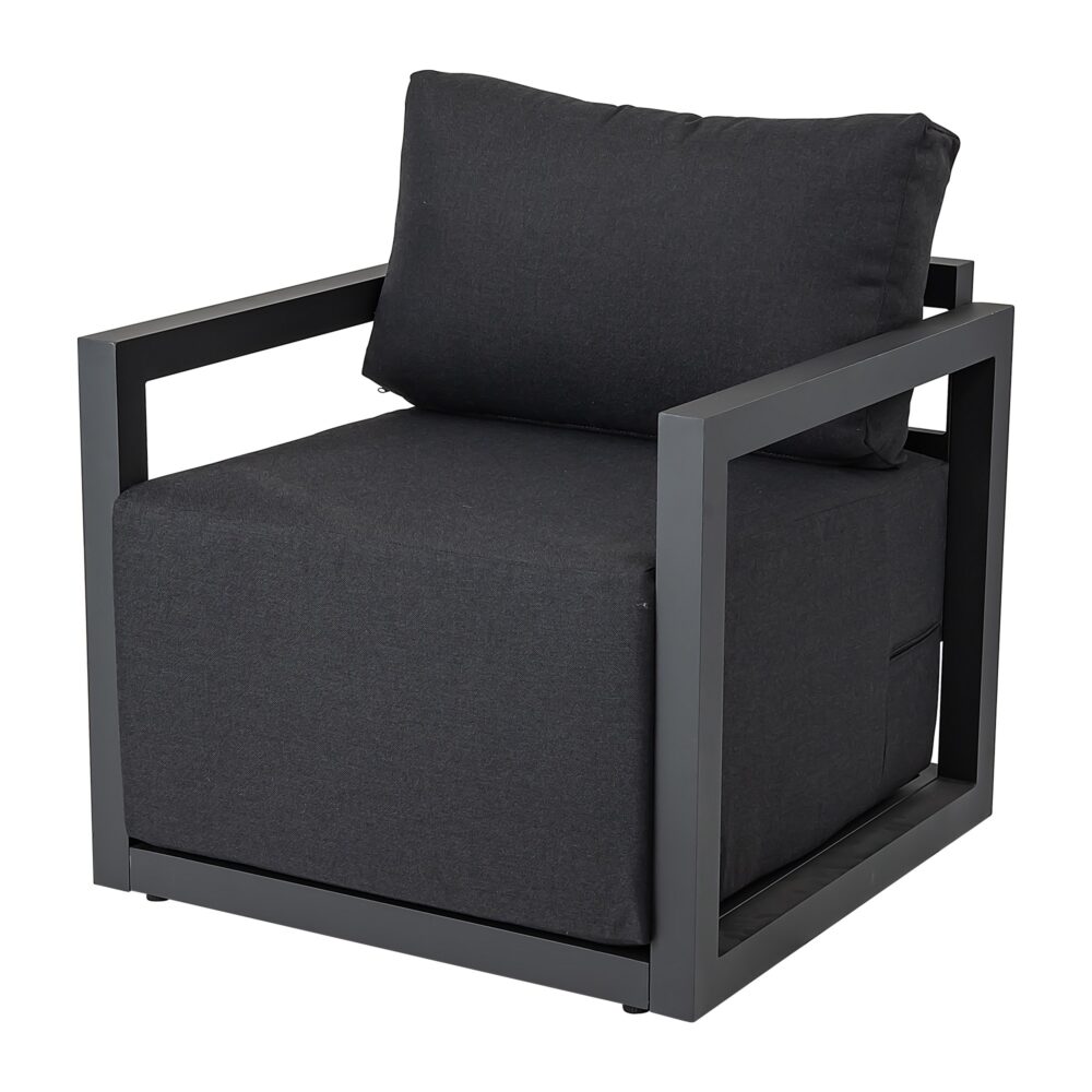 Alfresco 5-Seater Deep-Seated Patio Set – Charcoal Grey - Cosy Abode