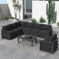 Alfresco 7-Seat Garden Lounge Set – White - Cosy Abode