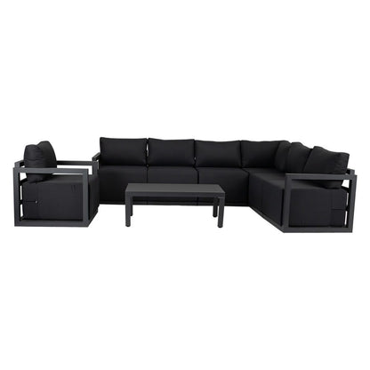 Alfresco 7-Seat Garden Lounge Set – White - Cosy Abode