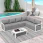 Alfresco Contemporary All-Weather Lounge Set – Charcoal Grey - Cosy Abode