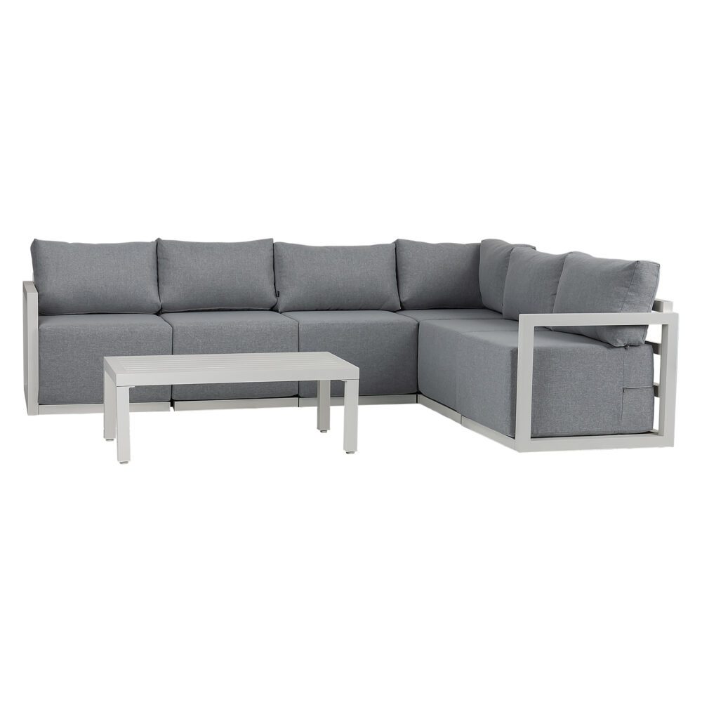 Alfresco Contemporary All-Weather Lounge Set – Charcoal Grey - Cosy Abode