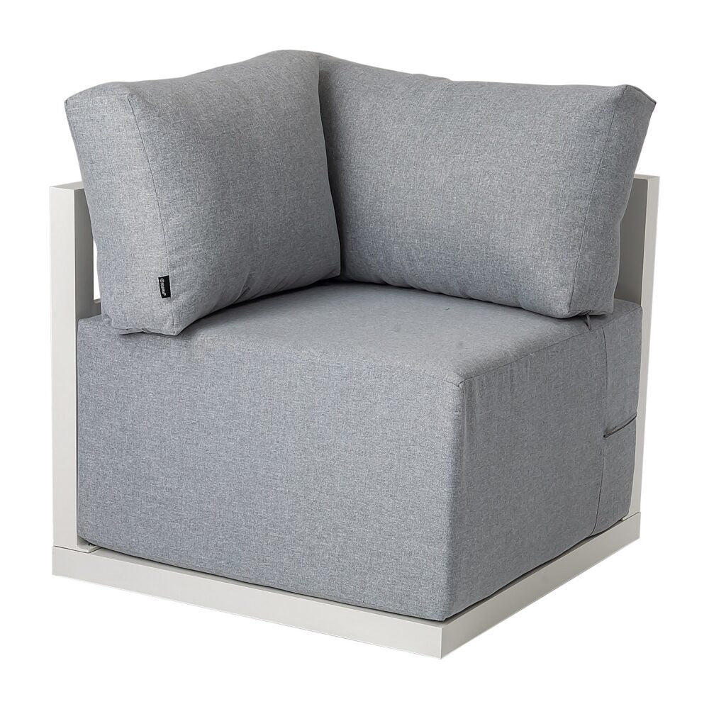 Alfresco Contemporary All-Weather Lounge Set – White - Cosy Abode