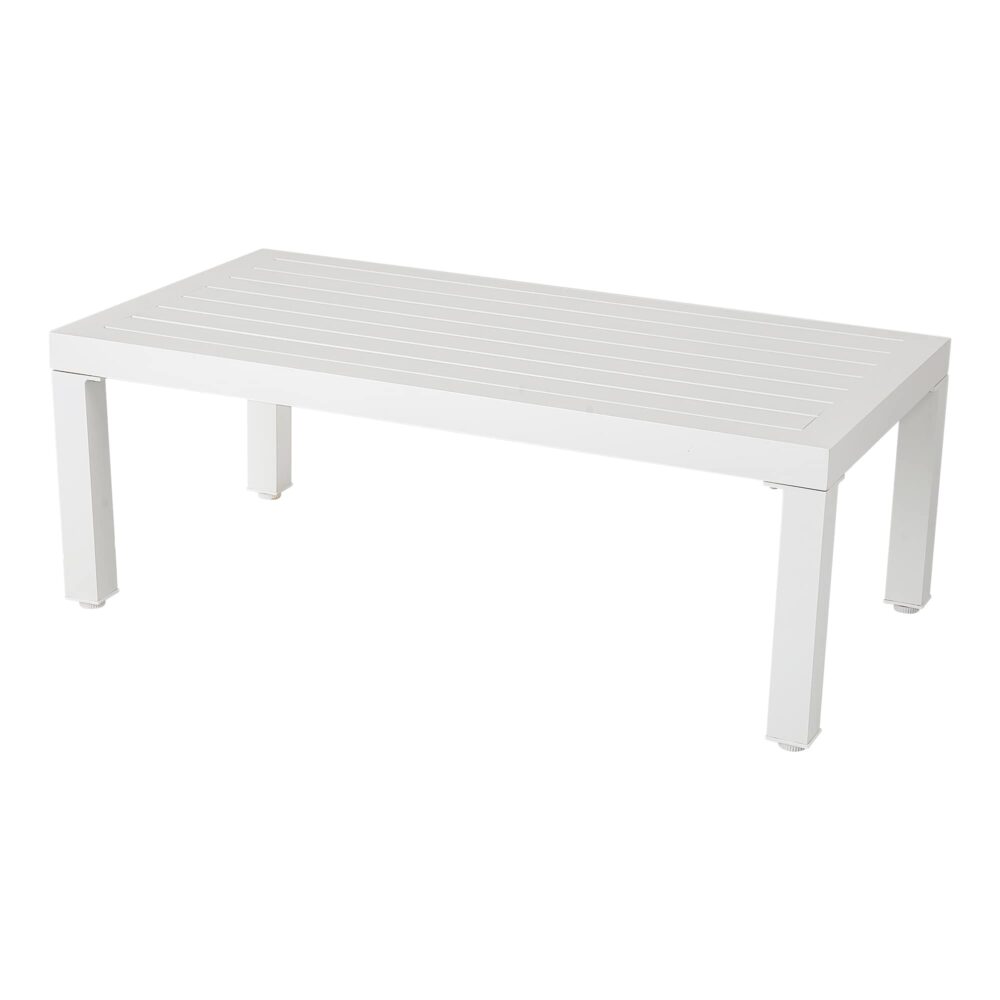 Alfresco Contemporary All-Weather Lounge Set – White - Cosy Abode
