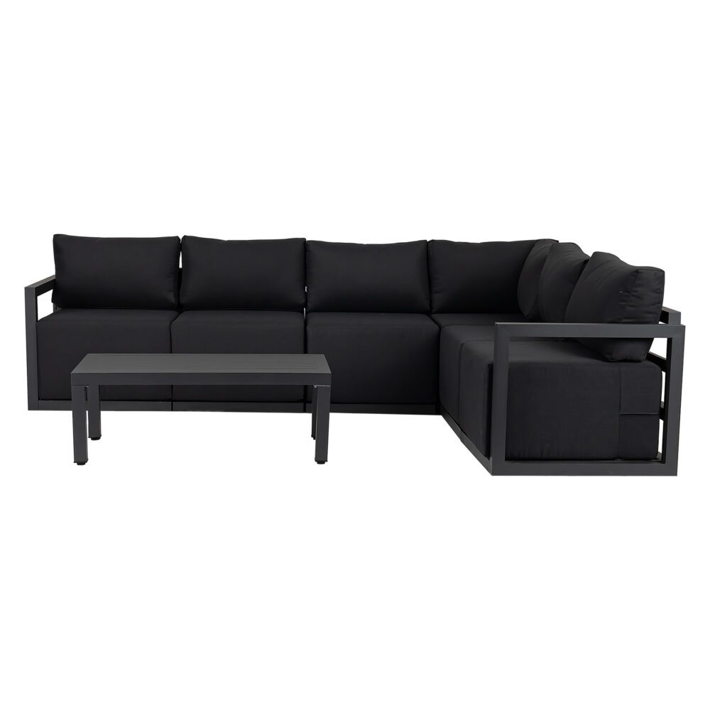 Alfresco Contemporary All-Weather Lounge Set – White - Cosy Abode